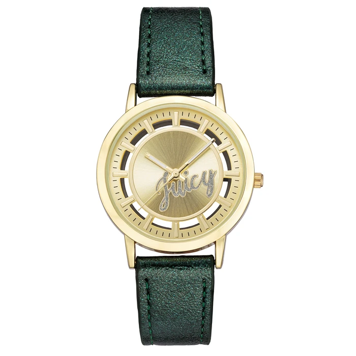Γυναικείο Ρολόι Juicy Couture Jc1214Gpgn (36 mm) Δερμάτινο Λουράκι Πράσινο