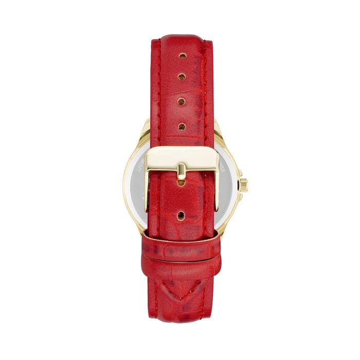 Γυναικείο Ρολόι Juicy Couture Jc1220Gprd (38 mm) Δερμάτινο Λουράκι Κόκκινο