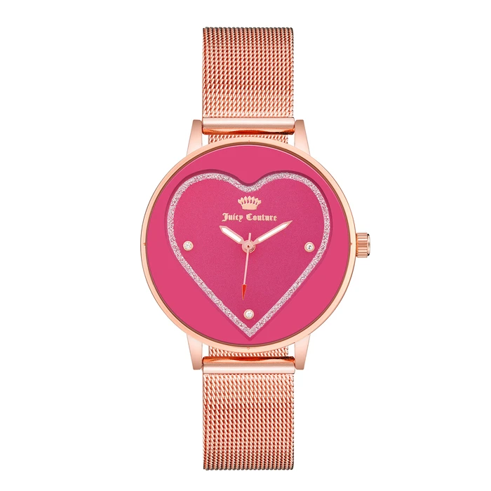 Γυναικείο Ρολόι Juicy Couture Jc1240Hprg (38 mm) Μεταλλικό Μπρασελέ Ροζ