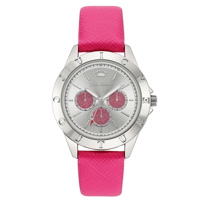 Γυναικείο Ρολόι Juicy Couture Jc1295Svhp (38 mm) Δερμάτινο Λουράκι Ροζ