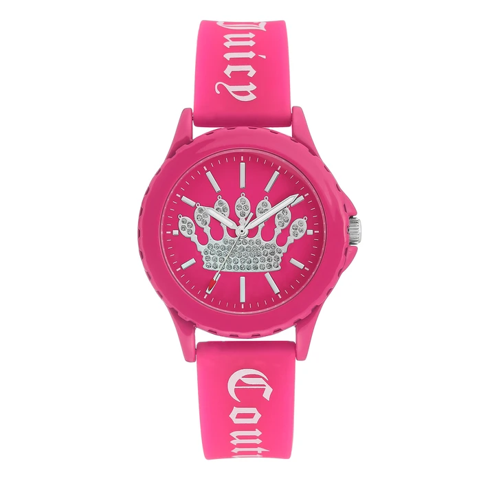 Γυναικείο Ρολόι Juicy Couture Jc1325Hphp (38 mm) Καουτσούκ Λουράκι Ροζ