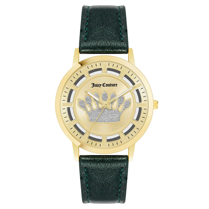 Γυναικείο Ρολόι Juicy Couture Jc1344Gpgn (36 mm) Δερμάτινο Λουράκι Πράσινο