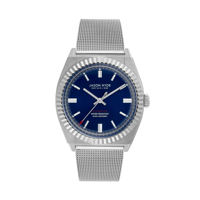 Ανδρικό Ρολόι Jason Hyde Jh10005 (40mm) Μεταλλικό Μπρασελέ Ασημί