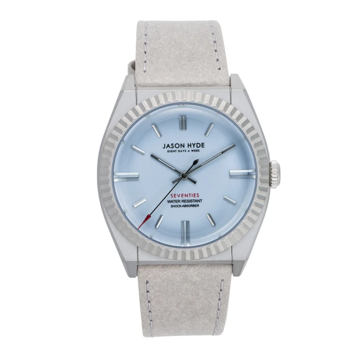 Ρολόι Unisex Jason Hyde Jh10017 (40mm) Δερμάτινο Λουράκι Ασημί