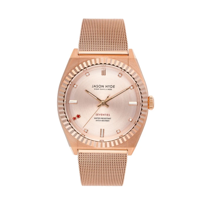 Γυναικείο Ρολόι Jason Hyde Jh20006 (36mm) Υφασμάτινο Λουράκι Χρυσό