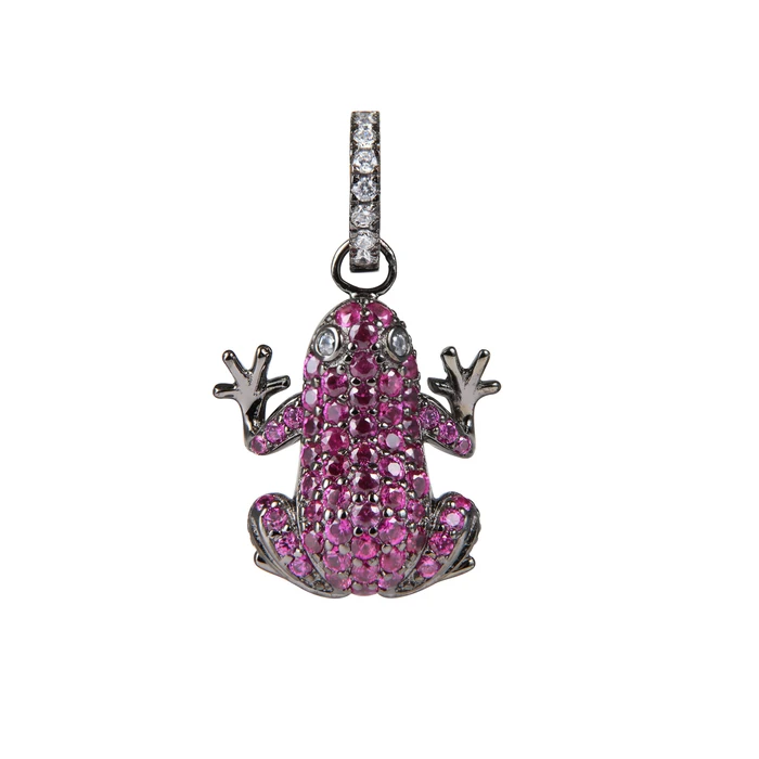 Γυναικείο Charm Lancaster Jla-Pen-Frog5 (1,5Mm) από Ασήμι Purple/Black