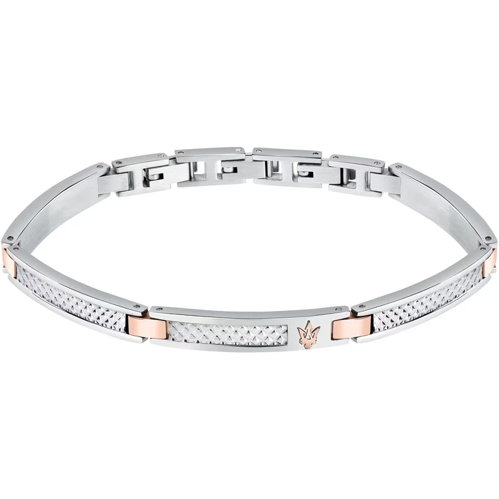 Ανδρικό Βραχιόλι Maserati Jm423Avd23 (18-3,5cm) από Ατσάλι Grey