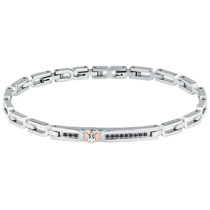 Ανδρικό Βραχιόλι Maserati Jm423Avd25 (21,5cm) από Ατσάλι Grey
