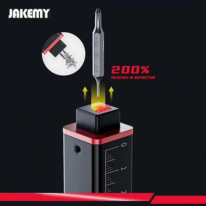 Jakemy Σετ Κατσαβίδι Ακριβείας Jm-8195 Με 10x Δίπλες Μύτες, Μαγνητικό