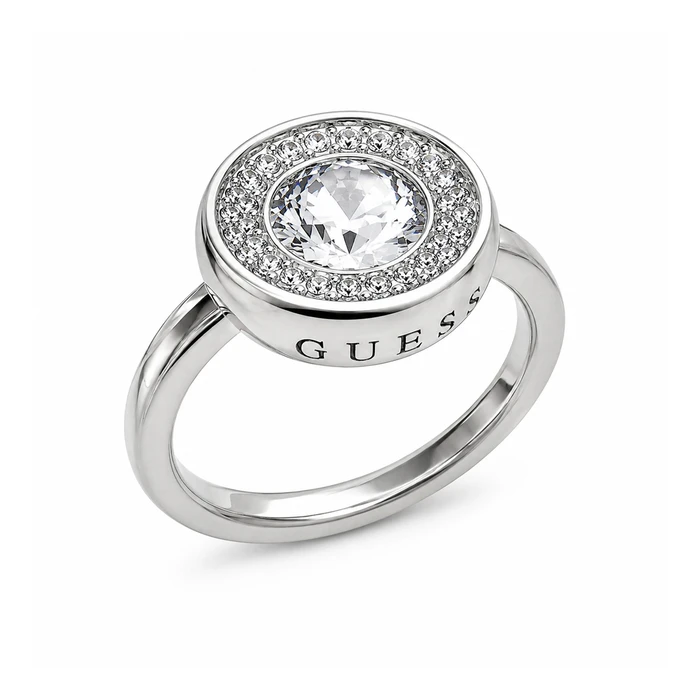 GUESS Unique Solitaire Women's Ring with Zircon - JUBR03397JWR (Size 54)