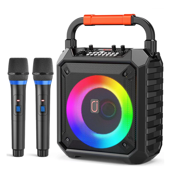 JYX Φορητό Ηχείο T17-T με 2 Μικρόφωνα 15W 3000mAh LED Μαύρο