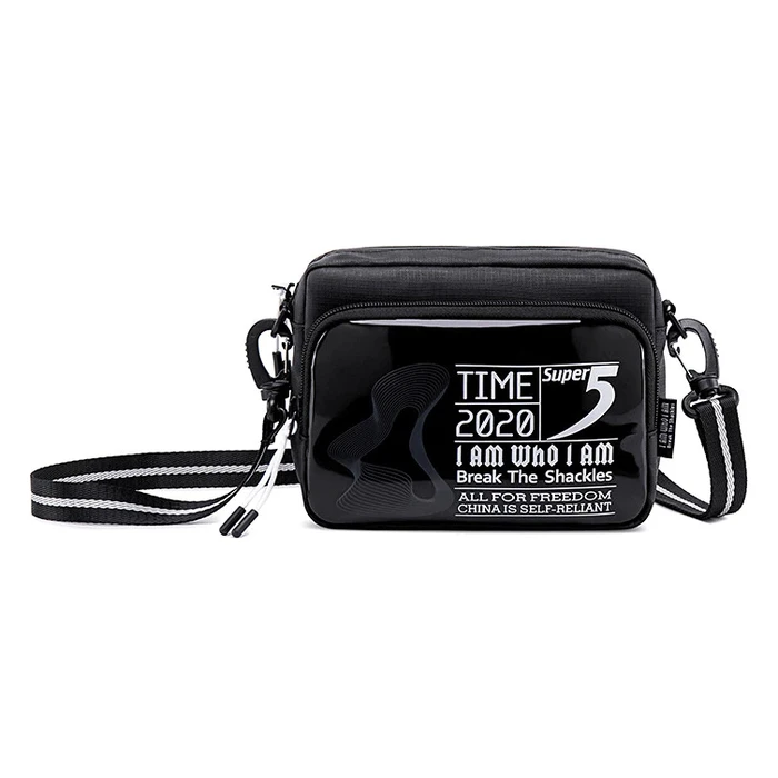 Τσάντα ώμου SUPER FIVE K00111-BK, μαύρη