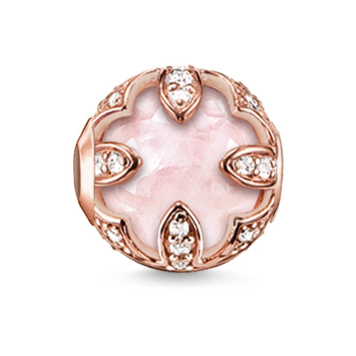 Γυναικείο Charm Thomas Sabo K0099-651-9 (1,10cm) Ασήμι 925, Rose Gold Plated Pink