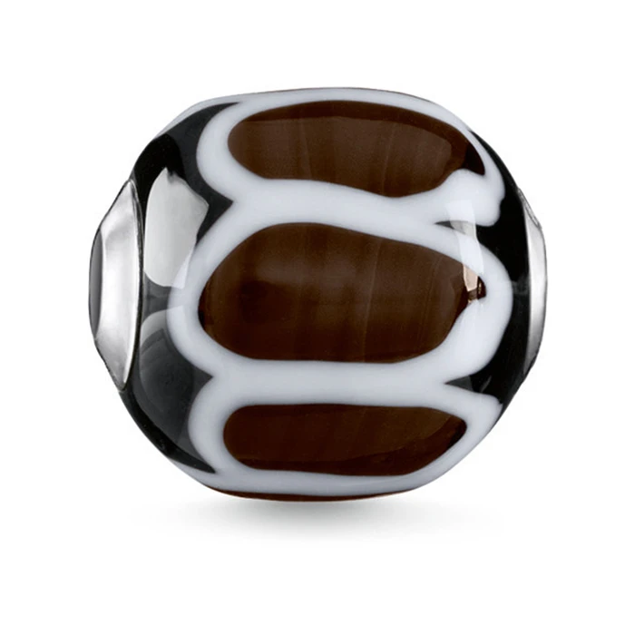 Γυναικείο Charm Thomas Sabo K0250-017-2 (1,10cm) από Ασήμι 925 / Crystal Brown
