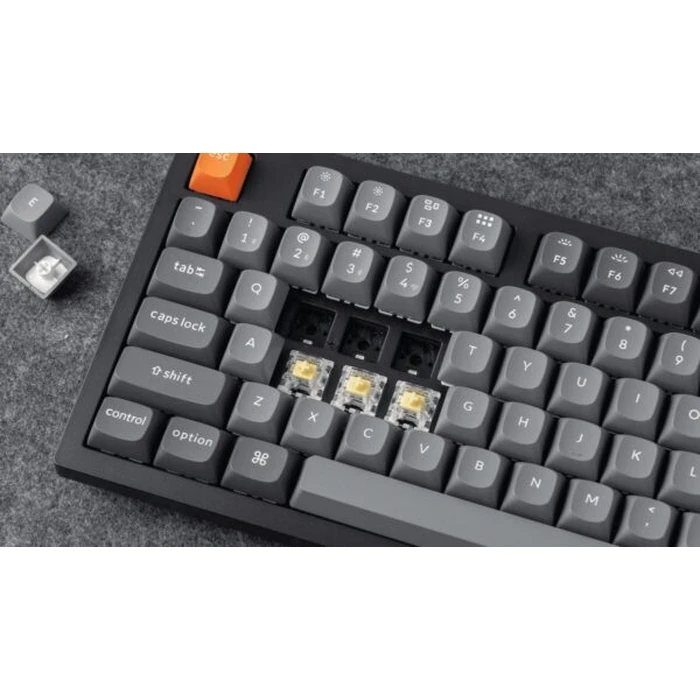 Gaming Πληκτρολόγιο Ασύρματο Keychron K8 Max (K8M-J4) QMK Wireless Mechanical Banana Sw. Hot Swap RGB 80% US