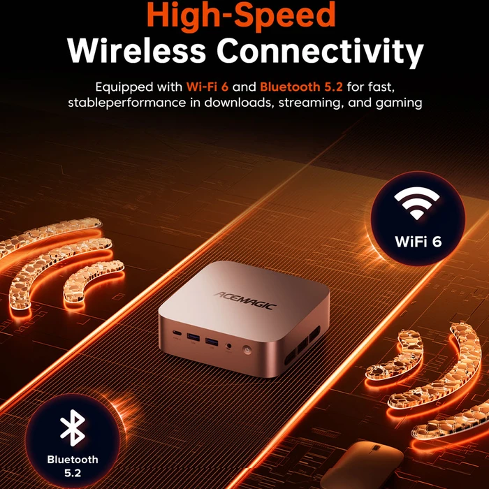 ACEMAGIC K1 Mini PC (AMD Ryzen 7 5825U, 16GB RAM, 512GB SSD, Windows 11 Pro)