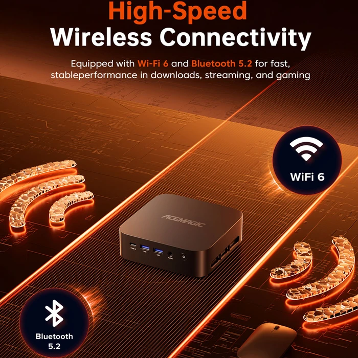 ACEMAGIC K1 Mini PC (AMD Ryzen 5 7530U, 16GB RAM, 512GB SSD, Windows 11 Pro)