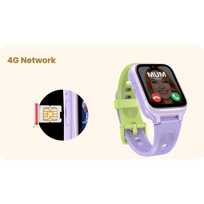 LAGENIO K9 Παιδικό Smartwatch 4G με GPS & Κάμερα - Μωβ