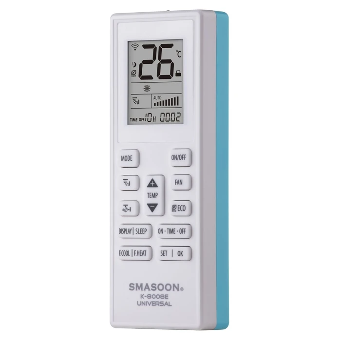 SMASOON K-8008E Universal Air Conditioner Remote Control (Blue)