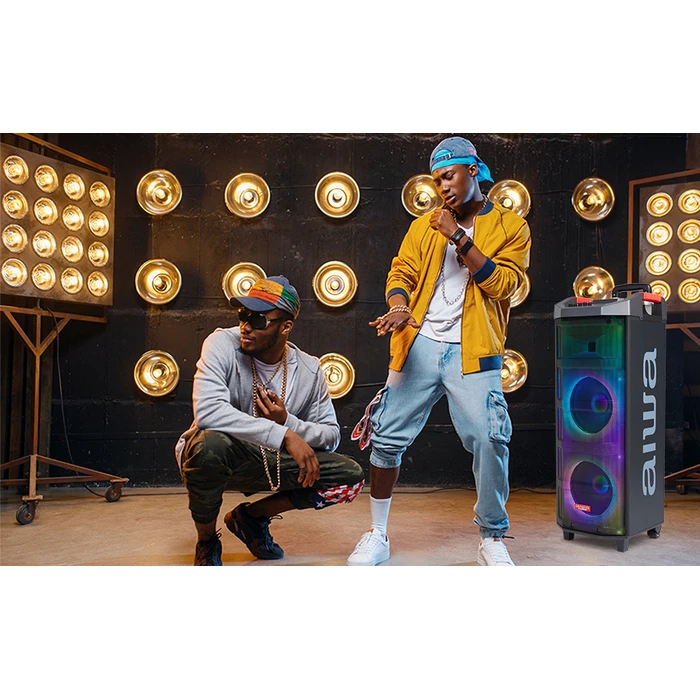 Karaoke Aiwa Portable TWS TROLLEY PARTY RGB LIGHTING RMS 90W