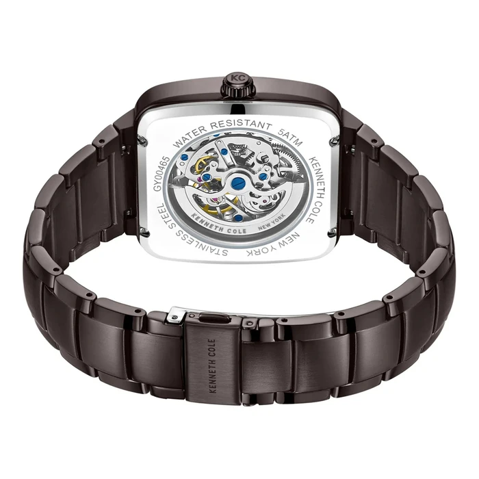 Kenneth Cole Men's Automatic Watch 40mm Brown Case & Bracelet Black Dial KCWGY0046501
