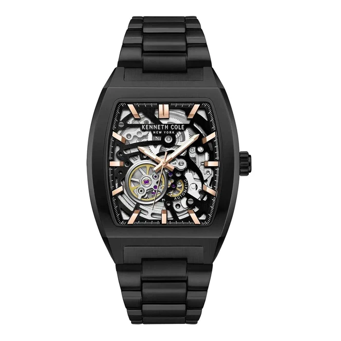 Kenneth Cole Men’s Automatic Watch KCWGY0058601 40mm Black Stainless Steel Bracelet Grey Dial