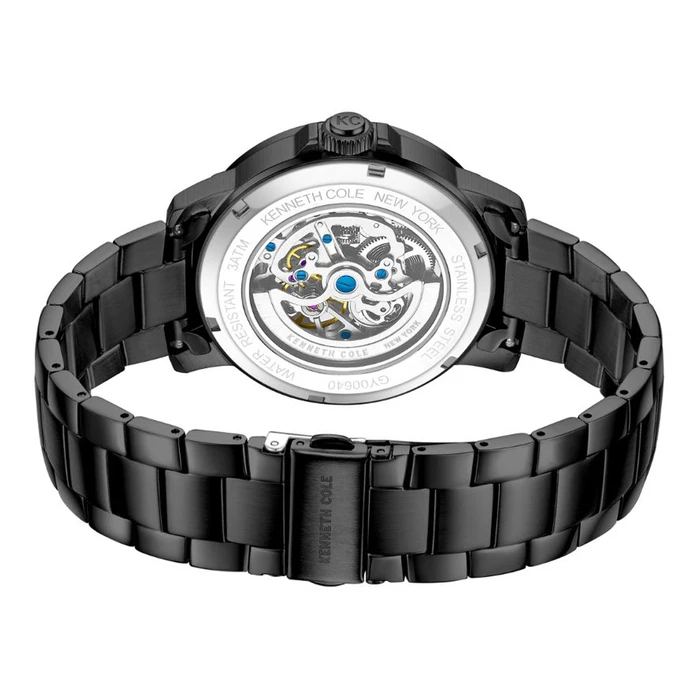 Kenneth Cole Men's Automatic Analog Watch 44mm Green Dial Grey Stainless Steel Bracelet KCWGY0064001