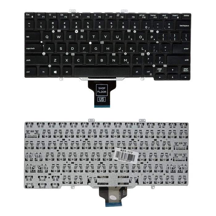 Πληκτρολόγιο για Dell Latitude 5400/5401/5411/5410/7400 KEY-117, US, Μαύρο