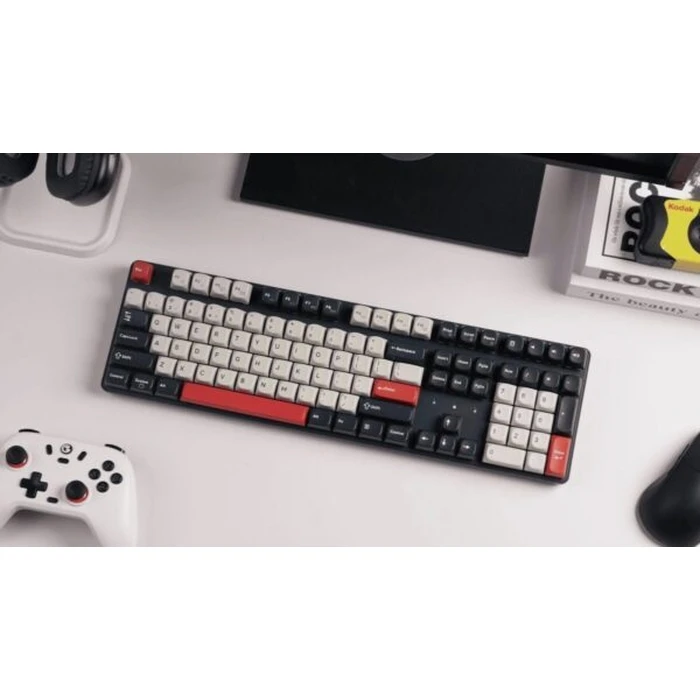Keychron J5 KJ5-H4Z Ασύρματο Gaming Μηχανικό Πληκτρολόγιο Keychron Banana διακόπτες RGB 100% US Σκούρο Μπλε