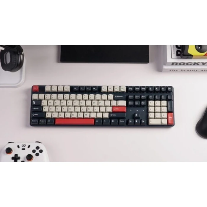 Keychron J5 KJ5-H4Z Ασύρματο Gaming Μηχανικό Πληκτρολόγιο Keychron Banana διακόπτες RGB 100% US Σκούρο Μπλε