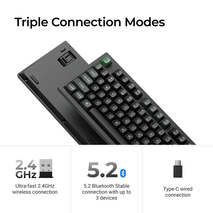 Keychron K10 Ultra K10U-H3 Ασύρματο Gaming Μηχανικό Πληκτρολόγιο με Keychron Brown διακόπτες και RGB φωτισμό (US)