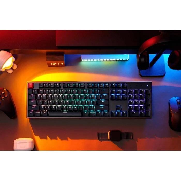 Gaming Πληκτρολόγιο Ασύρματο Keychron K10 V2 (K10X-B3) QMK Mechanical Brown Switch RGB 100% US Layout
