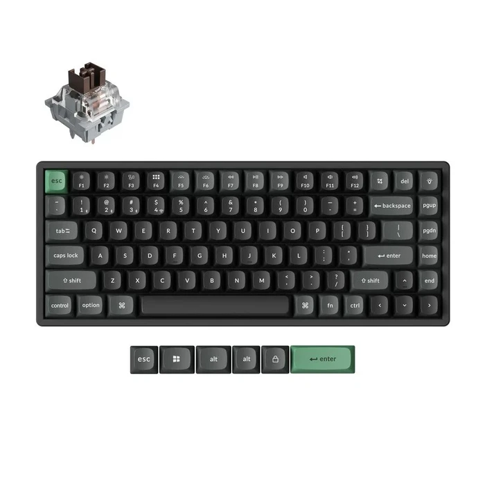 Keychron K2 Ultra K2U-J3 Ασύρματο Gaming Μηχανικό Πληκτρολόγιο 75% Keychron Brown RGB (US)