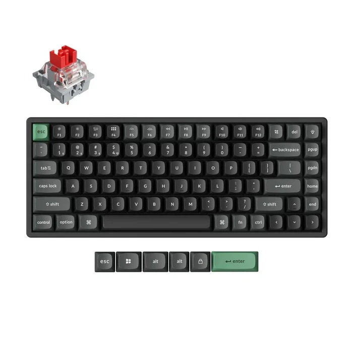 Keychron K2 Ultra (K2U-J1) Ασύρματο Gaming Μηχανικό Πληκτρολόγιο 75% - Keychron Red (US)