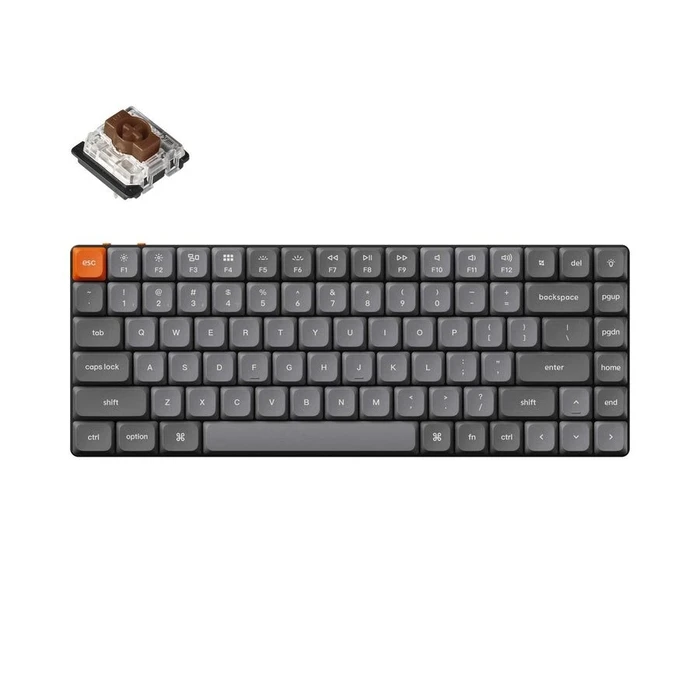 Gaming Πληκτρολόγιο Ασύρματο Keychron K3 Max QMK/VIA (K3M-H3) Custom Mechanical Brown Switch (Hot-Swappable) US