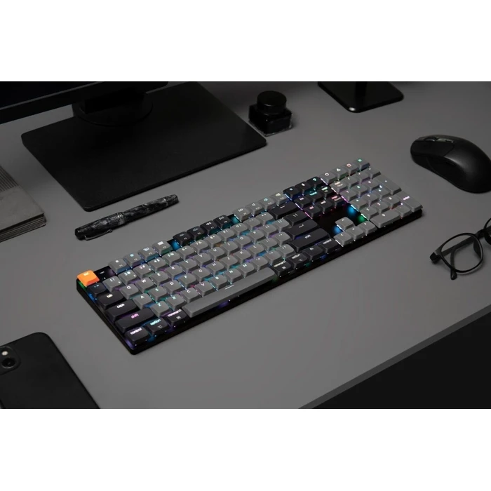 Gaming Πληκτρολόγιο Ασύρματο Keychron K5 V2 (K5X-B3) QMK Mechanical Brown Switch RGB 100% US Layout