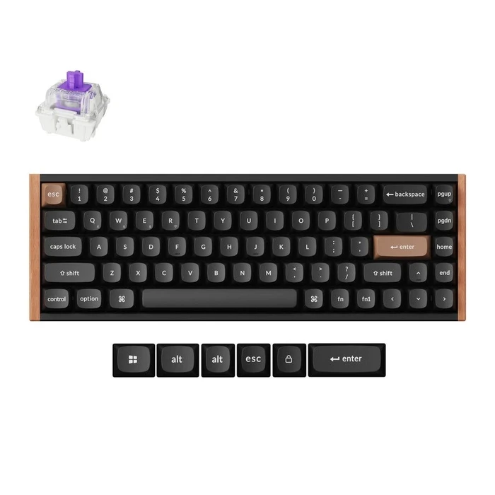 Keyboard Keychron K6 HE Special Wood Edition Wireless Magnetic Hall Effect RGB 65% US