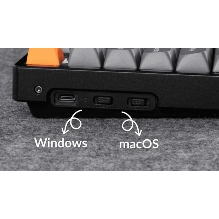 Gaming Πληκτρολόγιο Ασύρματο Keychron K8 Max (K8M-J4) QMK Wireless Mechanical Banana Sw. Hot Swap RGB 80% US