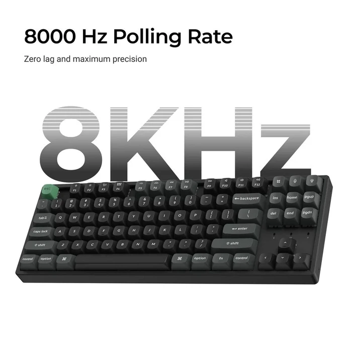 Keychron K8 Ultra (K8U-J1) Ασύρματο Gaming Μηχανικό Πληκτρολόγιο Tenkeyless US - Keychron Red (Hot-Swap) RGB