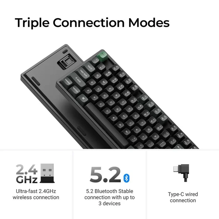 Keychron K2 Ultra K2U-J3 Ασύρματο Gaming Μηχανικό Πληκτρολόγιο 75% Keychron Brown RGB (US)