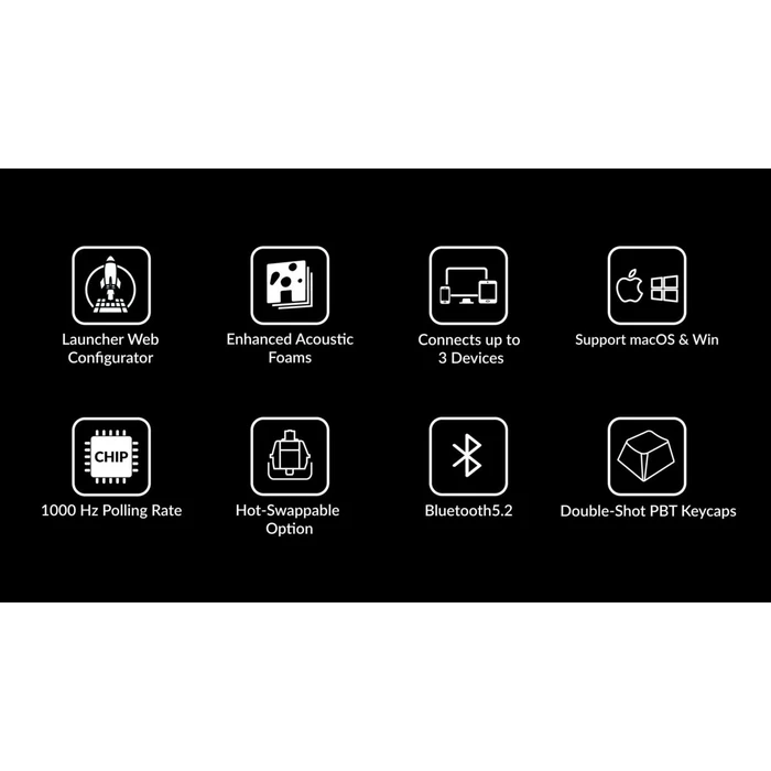 Gaming Πληκτρολόγιο Ασύρματο Keychron K8 V2 (K8X-J4) QMK Mechanical Banana Switch HotSwap RGB 80% US Lay Alum