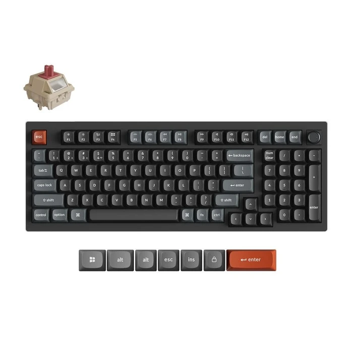 Keychron Default V5 Ultra 8K Wireless Custom Mechanical Keyboard Red Switch RGB 96 US