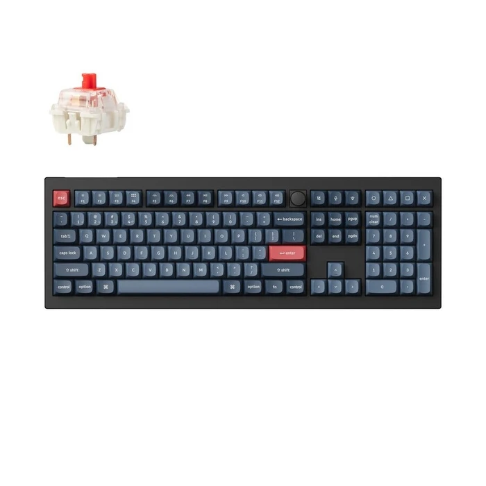 Gaming Πληκτρολόγιο Ασύρματο Keychron V6 Max QMK/VIA (V6M-D1) (BT/2,4/Wired) Mechanical Red Switch US