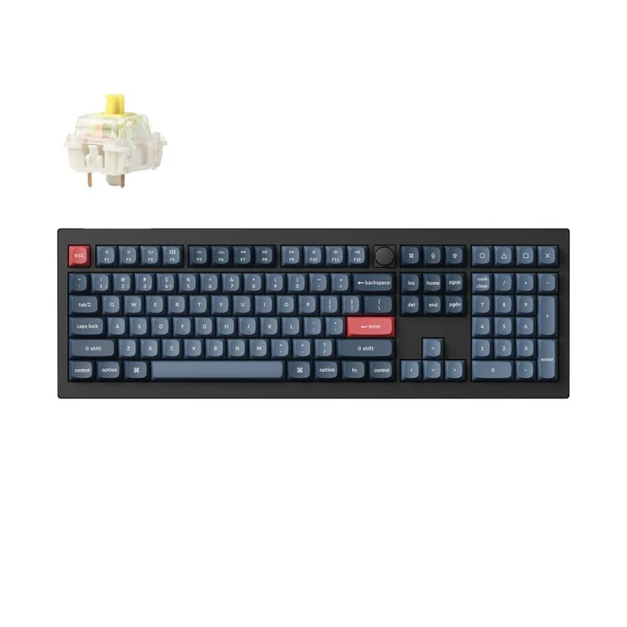 Gaming Πληκτρολόγιο Keychron V6 Max (V6M-D4) QMK/VIA Custom Mechanical Banana Switch 100