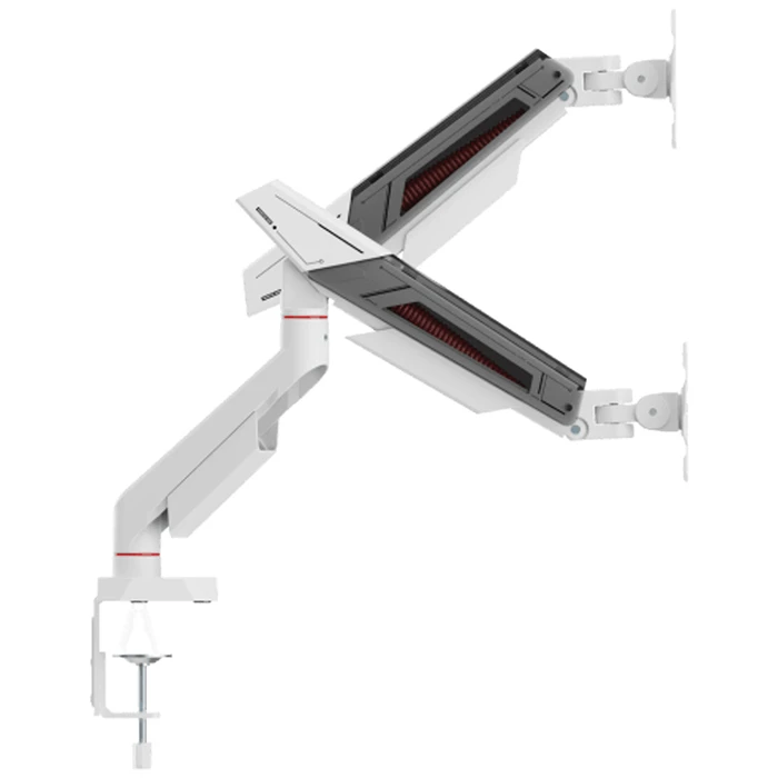 SBOX White Shark GMS-3211 (KHUFU-II) White Desktop Dual Monitor Mount for 2 Monitors