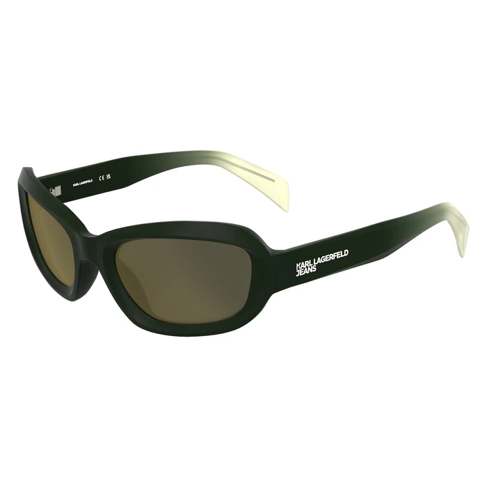 KARL LAGERFELD KLJ6200S Unisex Sunglasses (57/21/140) - Brown/Green Lenses