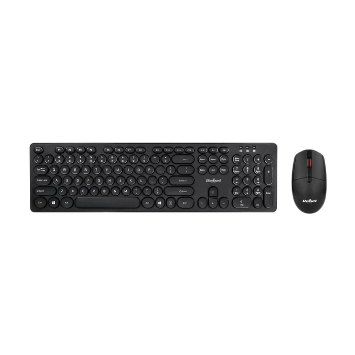 Rebel Wireless Keyboard and Mouse Set WS400 Black