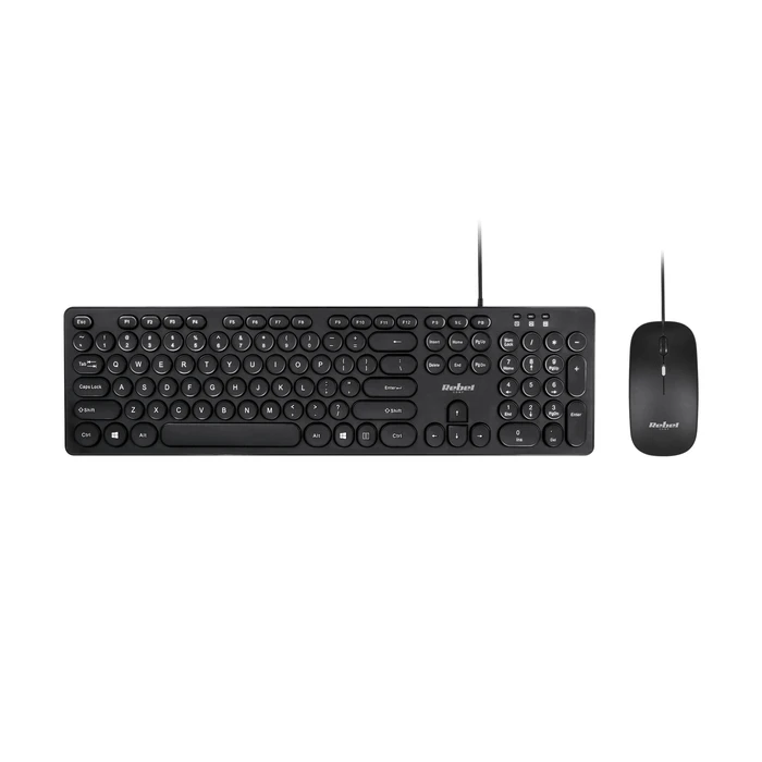Rebel Wired Keyboard Mouse Set WDS200 Black