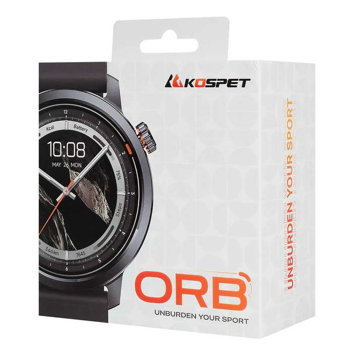 KOSPET Orb Smartwatch 46mm Γραφίτης (KOS-ORB-BK)