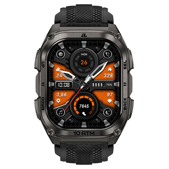 KOSPET Tank M4 Smartwatch 50mm Μαύρο (M/L) — 1.96" AMOLED, GPS, 10 ATM, IP69K